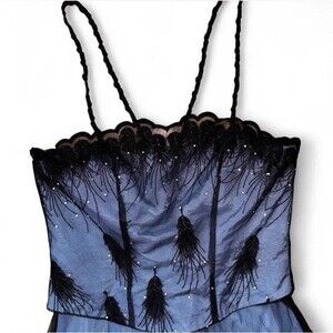 1001 Nights Vintage Y2K Cornflower Blue Prom Event Evening Princess Gown A-Line